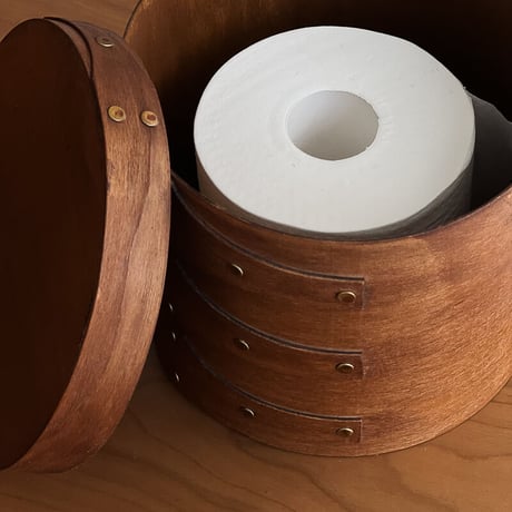 box-03030　大中小3個セット 天然木 ラウンド SHAKER BOX シェーカーボックス ブラウン