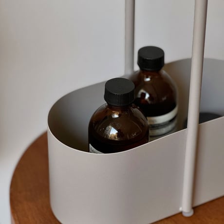 box-03047　アイアン ハンドル付き オーバル収納ボックス