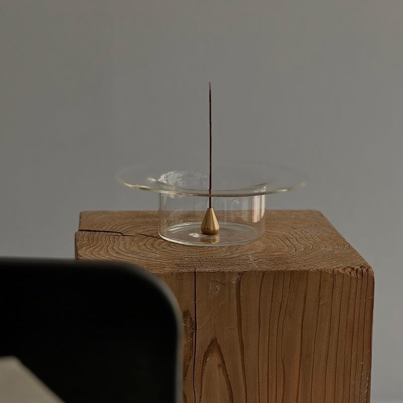 incenseholder-03030 ガラス クリア インセンスホルダー お香立て | AR