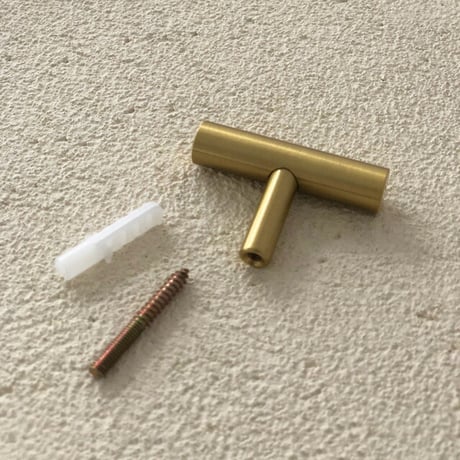 wallhook-03005　T字 真鍮 ブラス ウォールフック F 縦横兼用 1cm×5cm×3.5cm