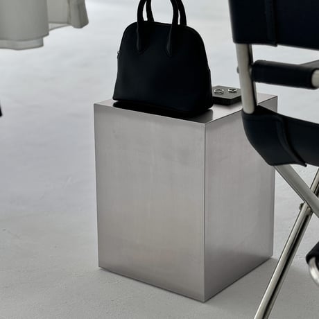 table-03166　ステンレス スクエア サイドテーブル スツール H40 W30