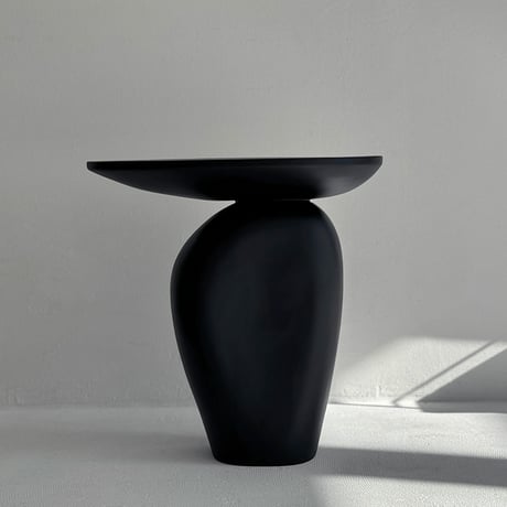 table-03172　ブラック ロック サイドテーブル