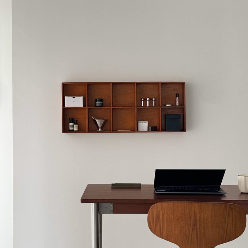 ウォールシェルフ　42㎝　ウッドラック wallrack-03052 天然木 ウォールシェルフ 82×33cm | ART OF BLACK