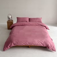 beddingsets-03056　pink 無地 布団カバーセット