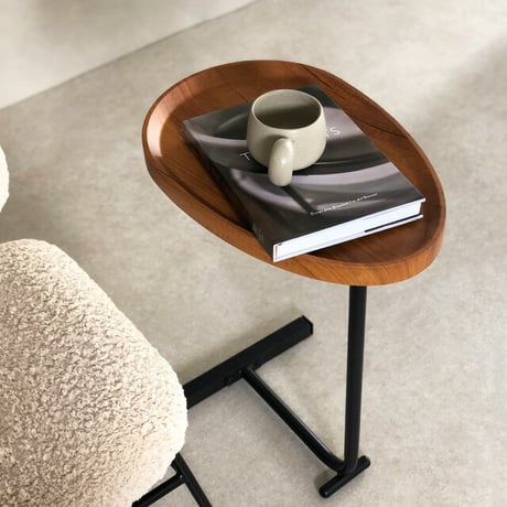 table-03033　 One leg ウッド アイアン サイドテーブル