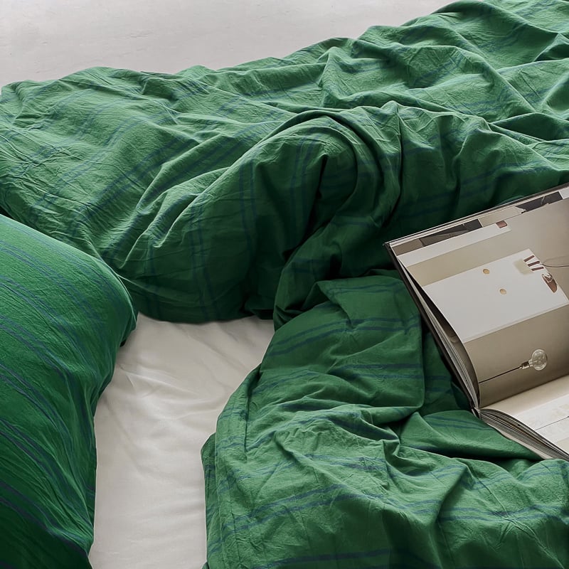 ダークグリーン 金色リボン座布団 5枚セット 座布団カバー(リビング用) - インテリアの通販ならセシール(cecile)