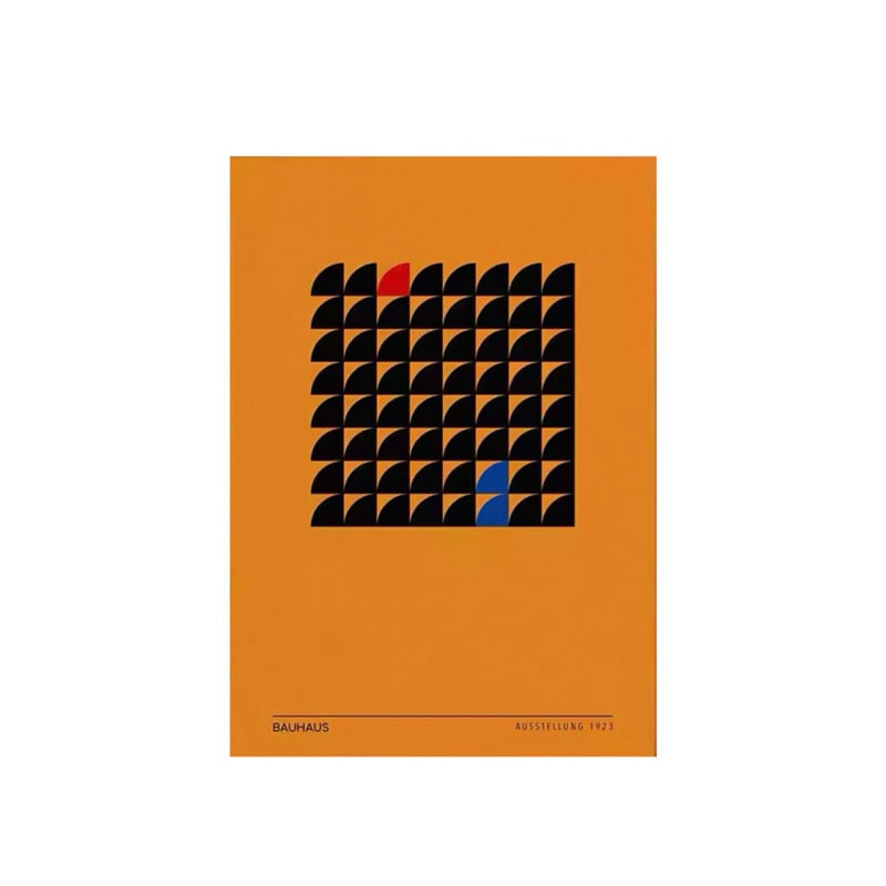poster-03143 BAUHAUS Yellow Orange geometric シル