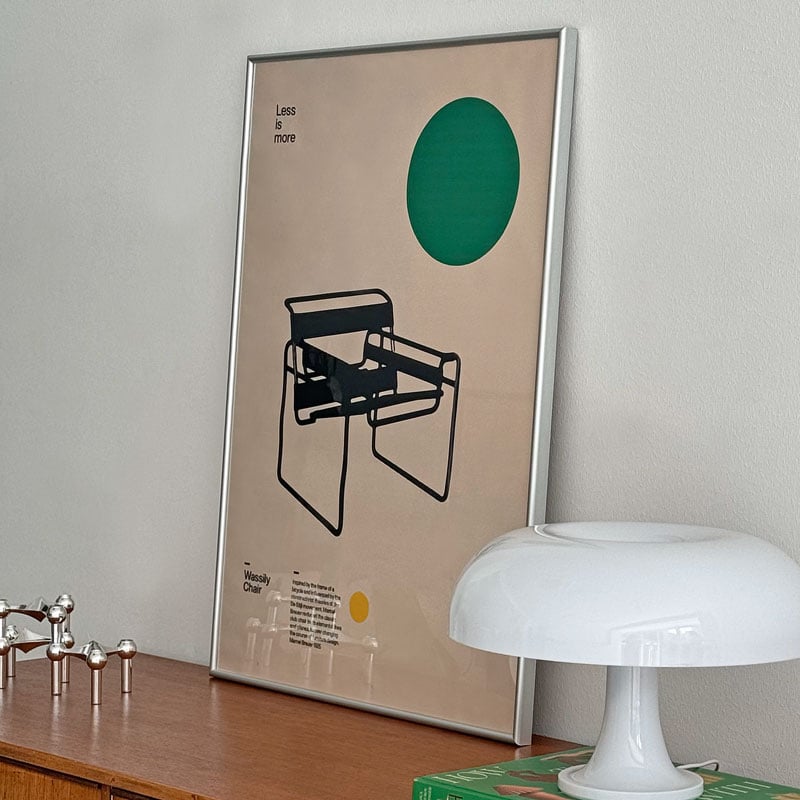 poster-03112 Wassily Chair シルバーフレーム アートポスター 70×