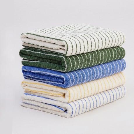 towel-03025　カラーストライプ バスタオル フェイスタオル