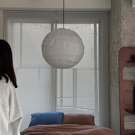 light-03391　ホワイト Spiral Rice Paper Shade 60cm 和紙 ペンダントライト