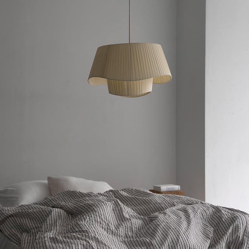 light-03338 レイヤード プリーツシェード ペンダントライト 口金E26