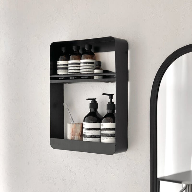 shelf-03015 スクエア 2段 ウォールシェルフ | ART OF BLACK