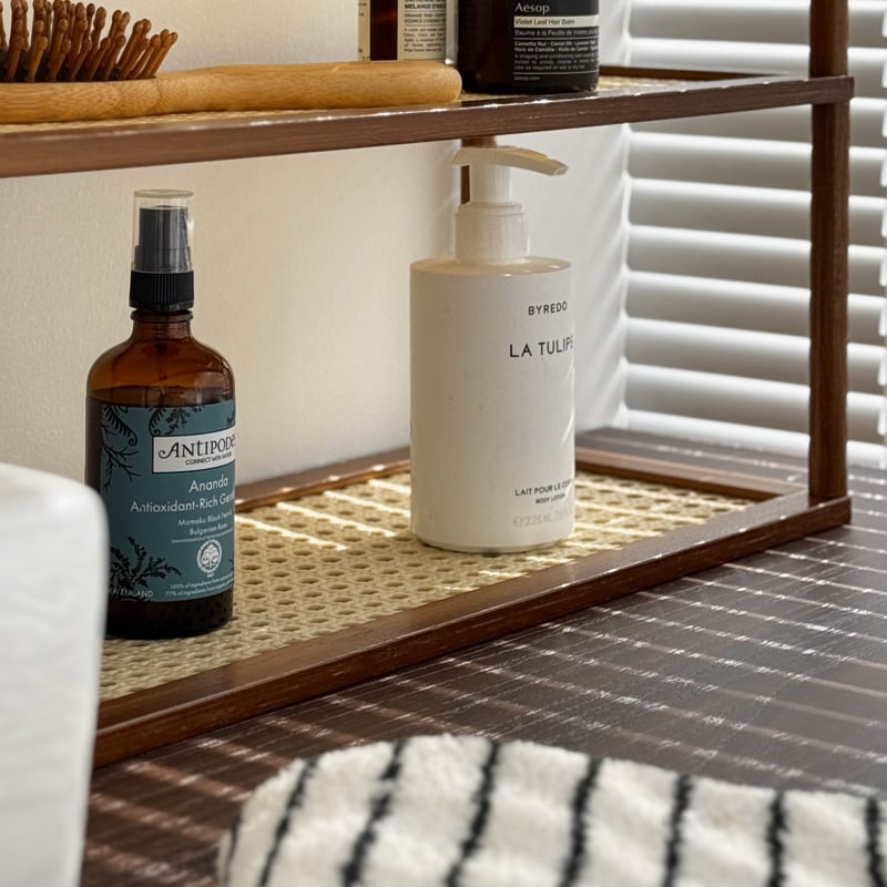 rack-03101 ラタン調 3段 ディスプレイラック | ART OF BLACK