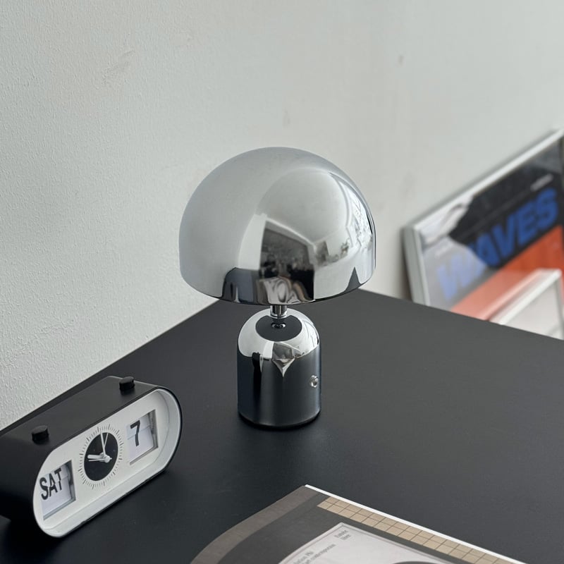 light-03140 USB シルバー マッシュルーム テーブルランプ LED | ART