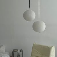 light-03370　ホワイト Rice Paper Shade Medium 30cm 和紙 ペンダントライト