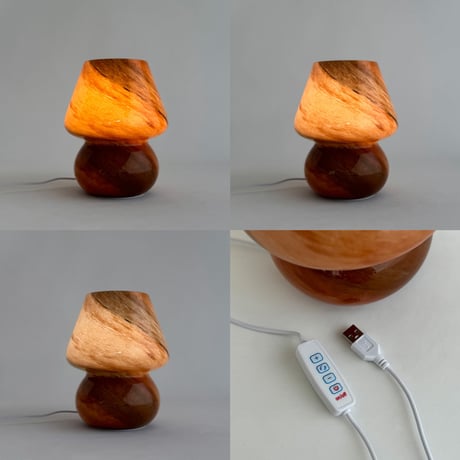 light-03076　USB Marble キノコ型 マッシュルームランプ ライト