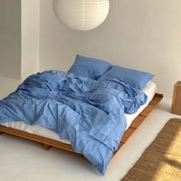 beddingsets-03008　ライトブルー ペンシルストライプ 布団カバーセット