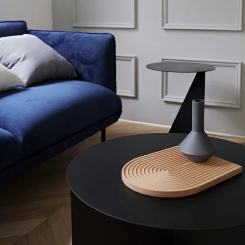 ウッドトレイ ブラック Rainbow カフェトレイ　tray-03111 ウッドトレイ ブラック Rainbow カフェトレイ tray-03111 ウッド