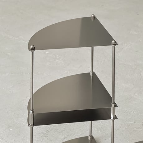 rack-03065　ステンレス コーナー 扇型 モジュールシェルフ