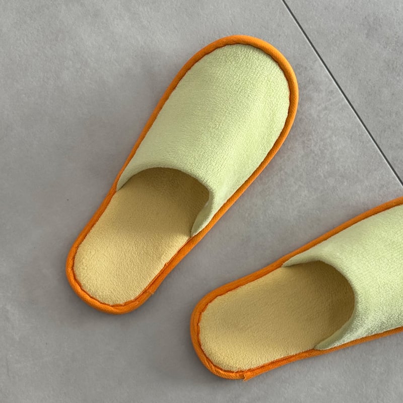 slipper-03007 カラーパイピング ルームシューズ スリッパ 2足