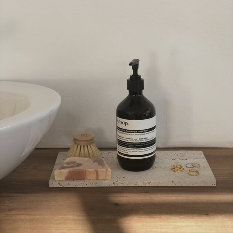 plate-03059 イタリア産 天然大理石 トラバーチン ストーン プレート