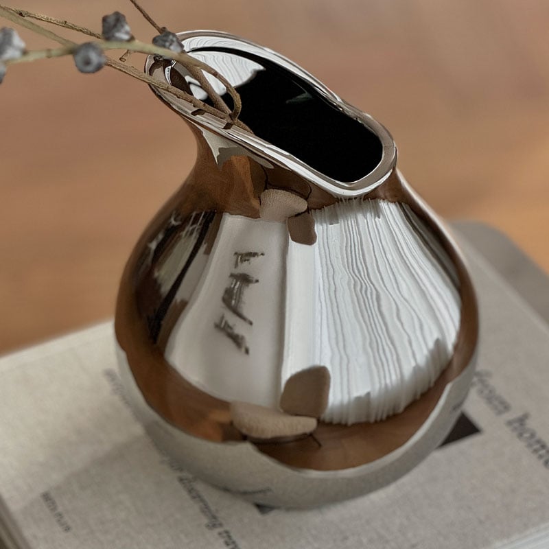 flowervase-03288 plump シルバー フラワーベース 花瓶 | ART OF