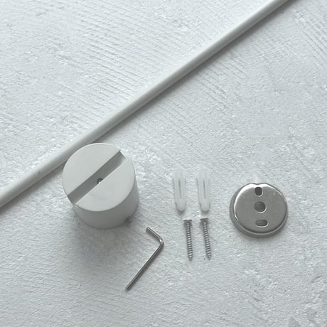 wall-03088　ホワイト スライド ライン タオルハンガー 40cm / 50cm