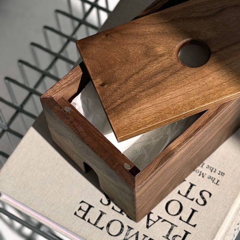 tissuebox-03078 ウォールナット ティッシュケース | ART OF BLACK