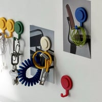 予約販売7月下旬～8月上旬頃発送予定　magnet-03008　カラー マグネットフック 5個SET