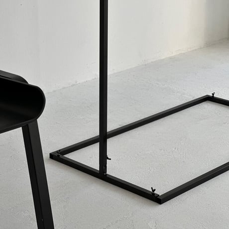 予約販売6月中旬～6月下旬頃発送予定　rack-03035　アイアン ブラック ホワイト ハンガーラック H200 W100 組み立て式