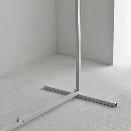 予約販売6月下旬～7月上旬頃発送予定　rack-03036　ホワイト アイアン ハンガーラック H200 W100/150 組み立て式