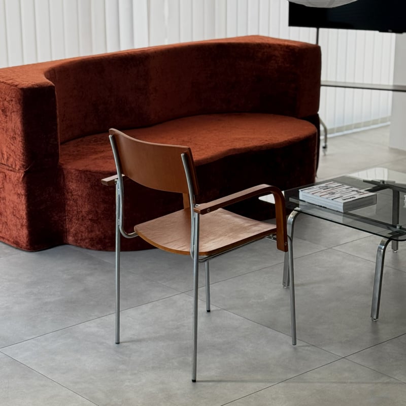 一部予約商品】 chair-03104 天然木 スクエアパネル ダイニング アーム
