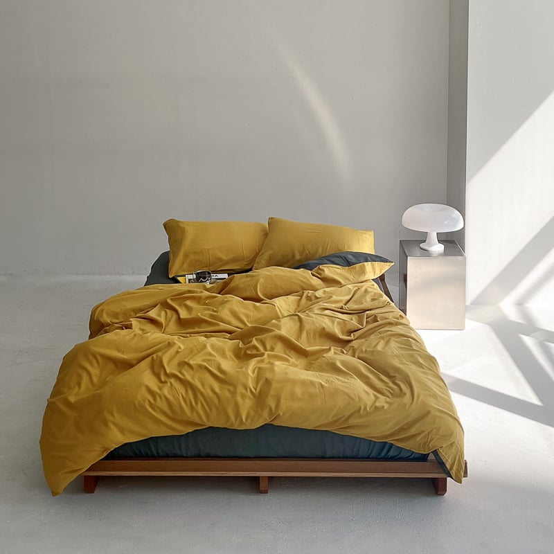 beddingsets-03057 yellow×gray 布団カバーセット | ART OF
