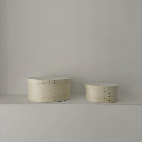 box-03011　大中2個セット 天然木 SHAKER BOX シェーカーボックス 無塗装 ナチュラル