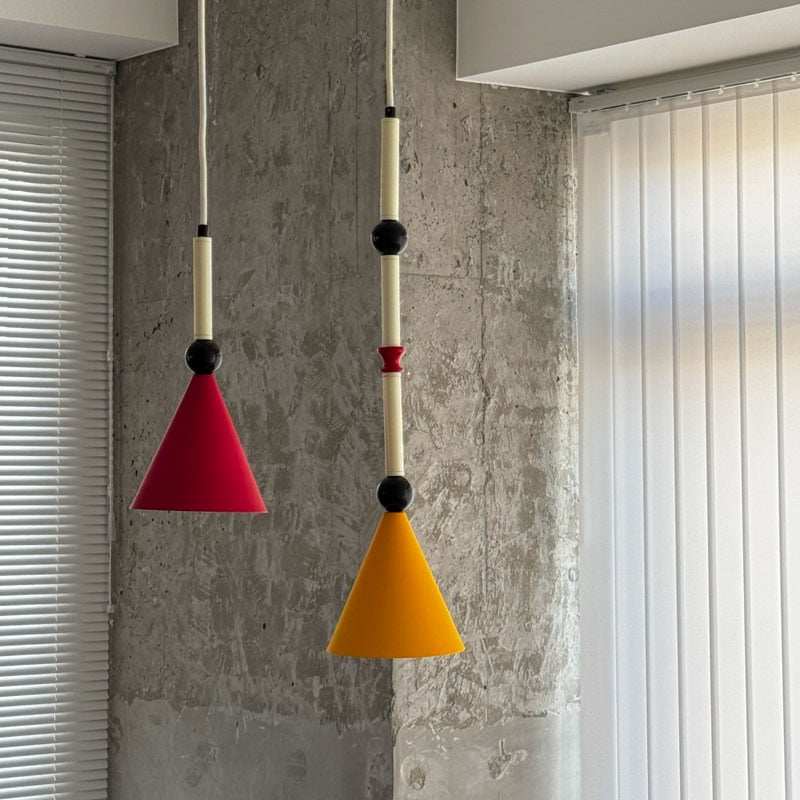 light-03396 Yellow / Red コーンシェイプ ペンダントライト 口金E26