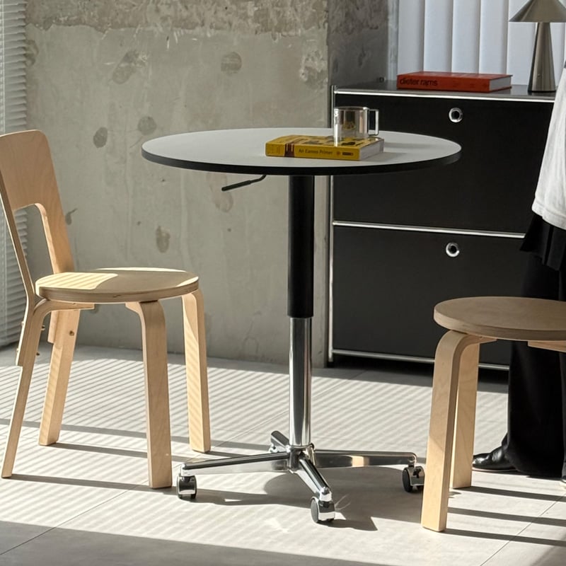 table-03188 ラウンドテーブル ホワイト 直径70cm | ART OF BLACK