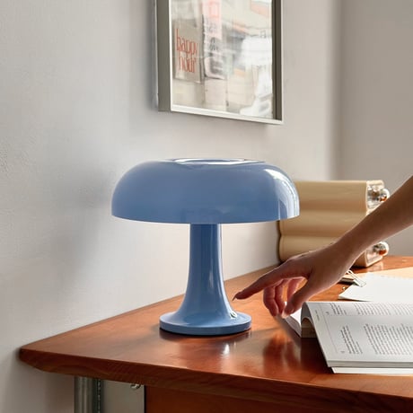 light-03403　USB ライトブルー マッシュルーム ポータブルライト LED W25cm
