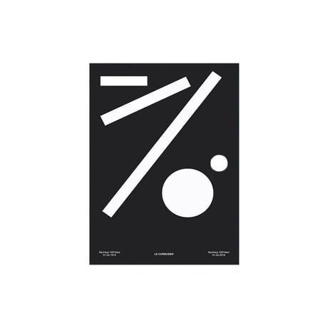 予約販売9月上旬～9月中旬頃発送予定　poster-03171　BAUHAUS geometric figure モノトーン シルバーフレーム付き ポスター 70×50cm