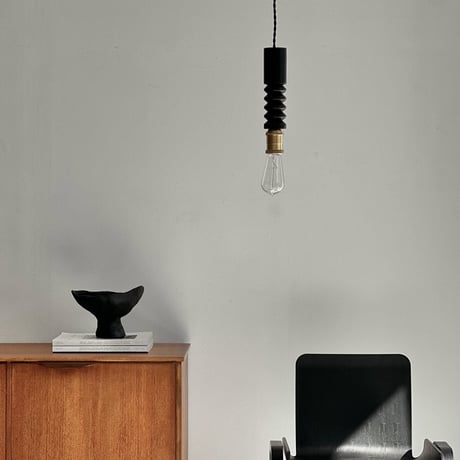 light-03275　B Type ウッドターニングランプ 真鍮ソケット ペンダントライト 口金E26