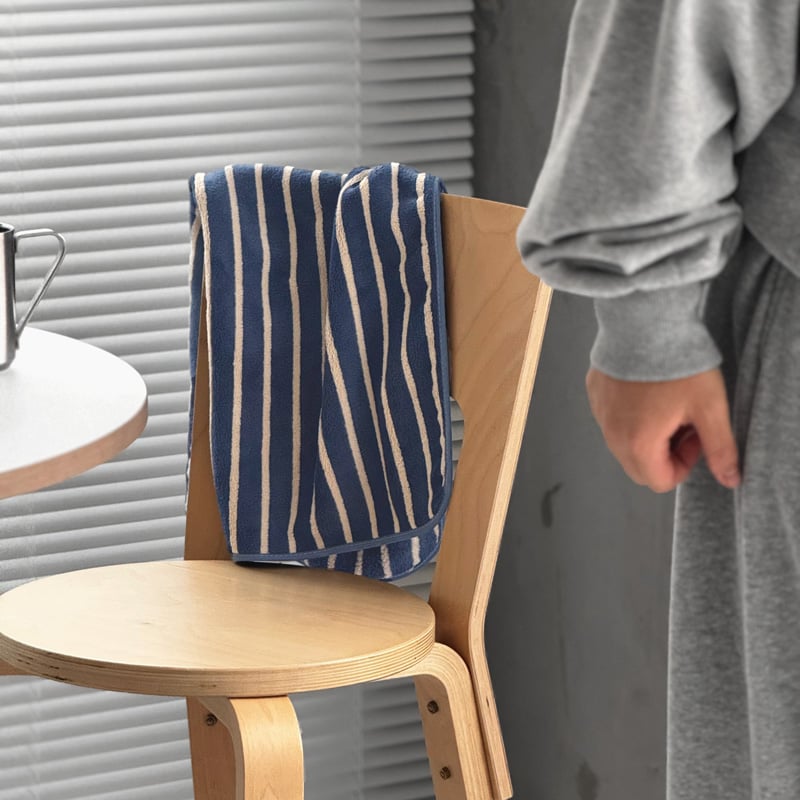towel-03034 ストライプ ループ付き マイクロファイバー フェイス