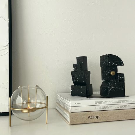 bookend-03001　asymmetry ブックエンド 左右ペアセット