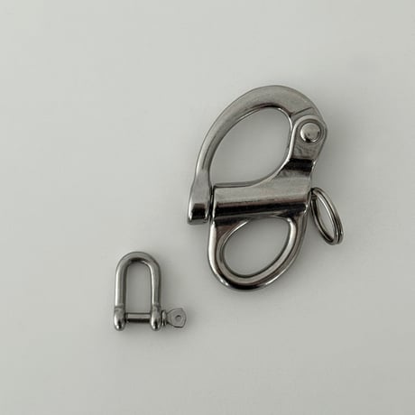 keyring-03003　ステンレス製 スナップシャックル × ストレートシャックル キーフック
