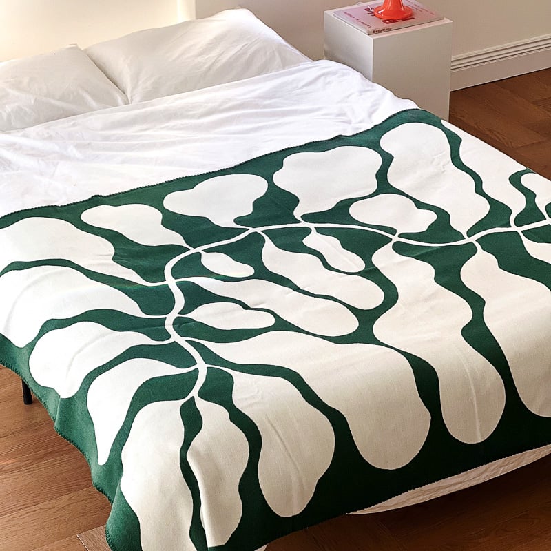 bedthrow-03001 Seaweed リバーシブル ベッドスロー