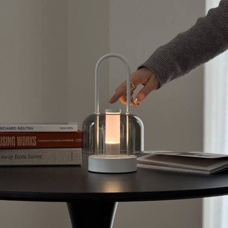 light-03357　USB ハンドル付き スモークグレー ポータブルランプ