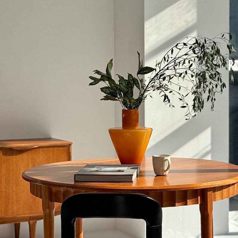 flowervase-03310 トライアングル オレンジグラデーション ガラス