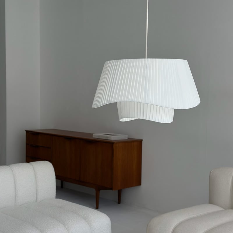 アートオブブラック　レイヤードプリーツシェード ペンダントライト アイボリー light-03338 レイヤード プリーツシェード ペンダントライト 口金E26