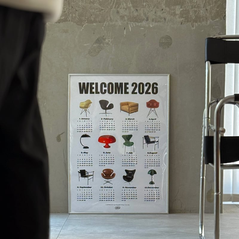 poster-03127 Mid-Century Style 2026 カレンダー 70×50
