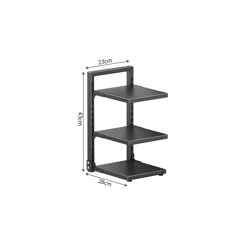 一部予約商品】 rack-03080 スチール ブックタワー 3段ラック ブラック