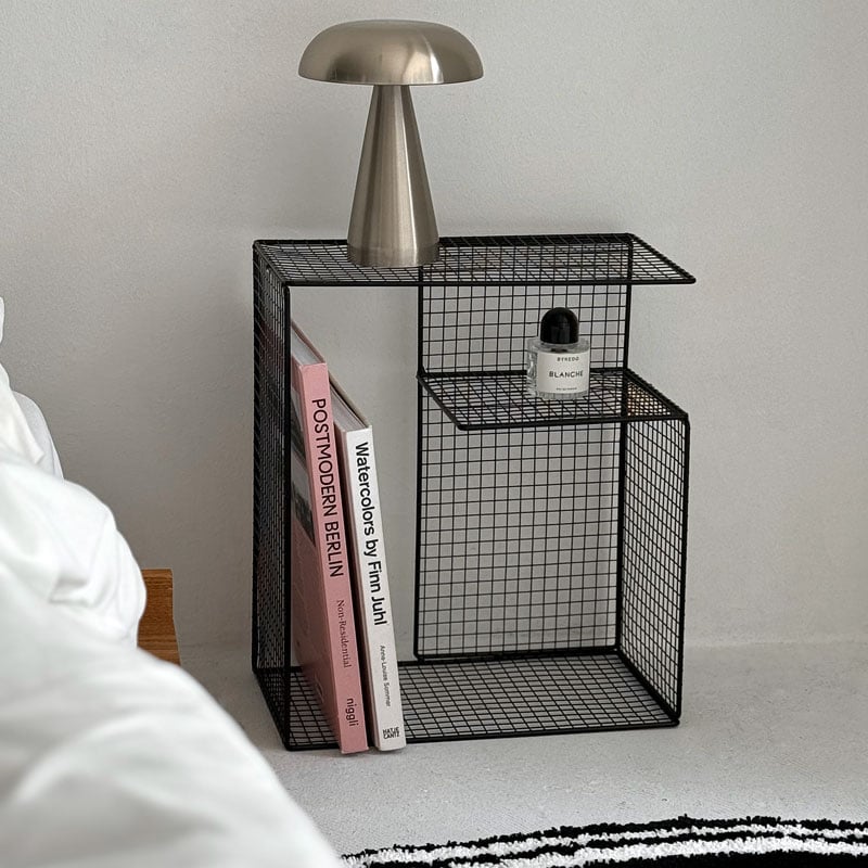 rack-03054 アイアンメッシュ G型 ディスプレイラック ブラック