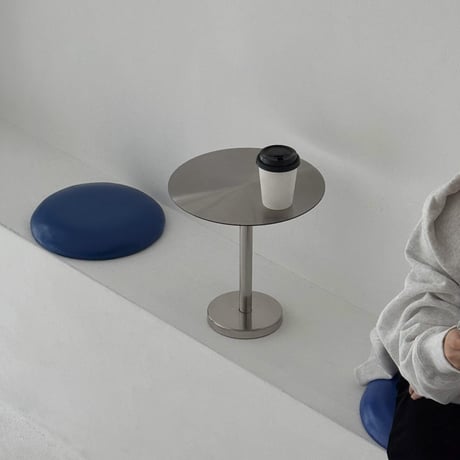 table-03183　ステンレス ラウンド ミニテーブル 直径30cm 高さ30cm